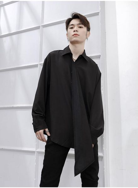 men's casual shirts yamamoto dark wind yoji four seasons handsome youth asymmetric original loose long sleeve shirt big size fashion, White;black
men's casual shirts yamamoto dark wind yoji four seasons handsome youth asymmetric original loose long sleeve shirt big size fashion, White;black