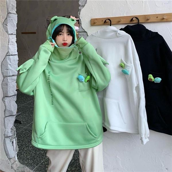 women's hoodies & sweatshirts women frog pullover hoodie with zip hat loose hooded casual long sleeves sweatshirt ropa mujer comfortabl, Black
women's hoodies & sweatshirts women frog pullover hoodie with zip hat loose hooded casual long sleeves sweatshirt ropa mujer comfortabl, Black
