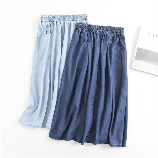 2042 days silk denim womens skirt a word loose thin leisure tall waist in summer, Black
2042 days silk denim womens skirt a word loose thin leisure tall waist in summer, Black