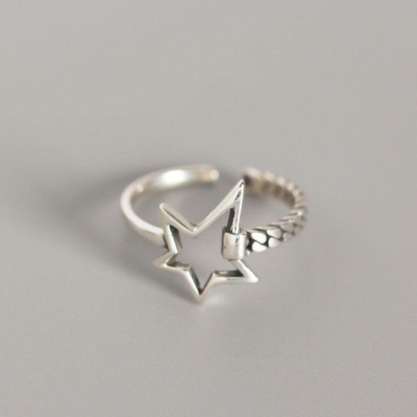 cluster rings real 925 sterling silver geometric pentagram adjustable ring fine fashion jewelry for women party personality accessories, Golden;silver
cluster rings real 925 sterling silver geometric pentagram adjustable ring fine fashion jewelry for women party personality accessories, Golden;silver