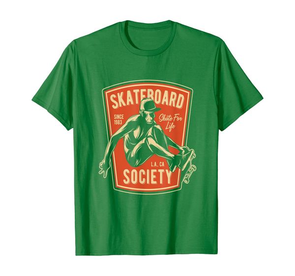 skate for life 1983 t shirts for men boy skateboard gift tee, White;black