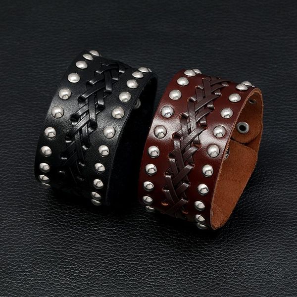 charm bracelets steampunk pu leather men bracelet fashion for women punk bangles jewelry accessories, Golden;silver
charm bracelets steampunk pu leather men bracelet fashion for women punk bangles jewelry accessories, Golden;silver