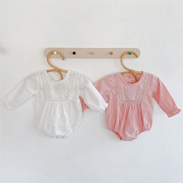 spring autumn infant baby girls embroidery lace rompers clothing kids girl long sleeve clothes 210521, White
spring autumn infant baby girls embroidery lace rompers clothing kids girl long sleeve clothes 210521, White