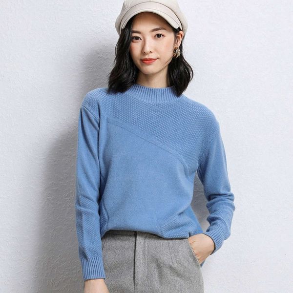 wear bottomed sweater outside, autumn and winter loose solid color round neck sweater top, White;black
wear bottomed sweater outside, autumn and winter loose solid color round neck sweater top, White;black