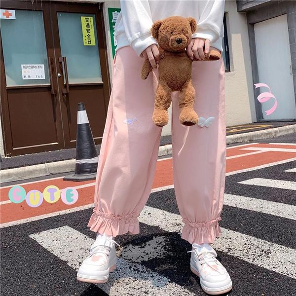 women's pants & capris japanese style kawaii women sweet girly loose high waist cartoon embroidery lace casual trousers student's h, Black;white
women's pants & capris japanese style kawaii women sweet girly loose high waist cartoon embroidery lace casual trousers student's h, Black;white