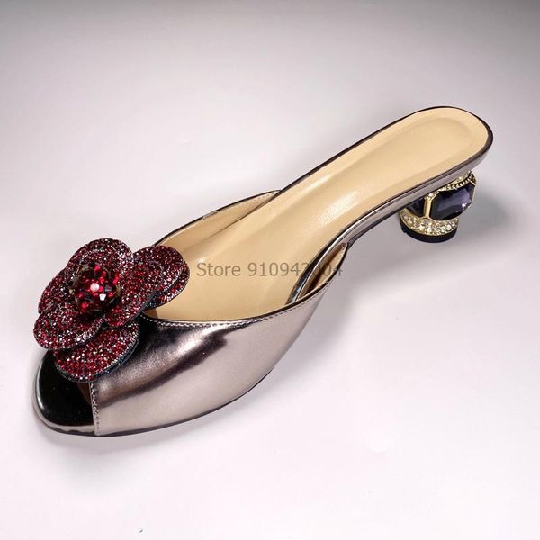 block heel stiletto slipper shoes lady peep toe diamond flower slides black red purple mules summer slippers
block heel stiletto slipper shoes lady peep toe diamond flower slides black red purple mules summer slippers