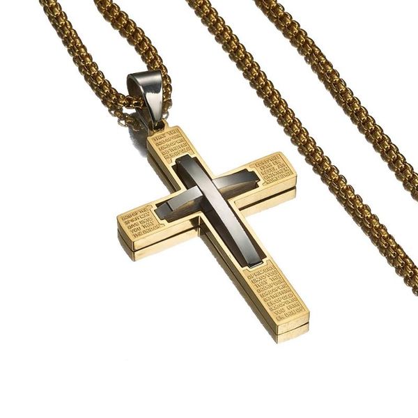 cross pendant necklace for fashion cool men gold color 316l stainless steel box chain jewelry gift 23.6inch necklaces, Silver
cross pendant necklace for fashion cool men gold color 316l stainless steel box chain jewelry gift 23.6inch necklaces, Silver