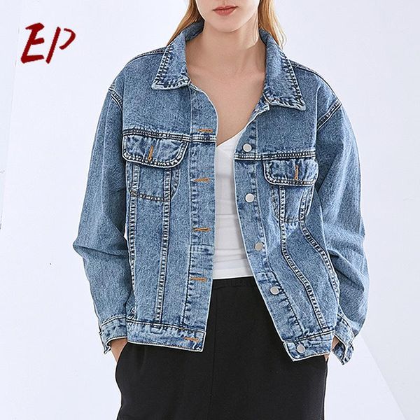 female fashion spring 2021 clothing solid denim jacket for women jeans lapel long sleeve single breasted casual coats women's jackets, Black;brown
female fashion spring 2021 clothing solid denim jacket for women jeans lapel long sleeve single breasted casual coats women's jackets, Black;brown