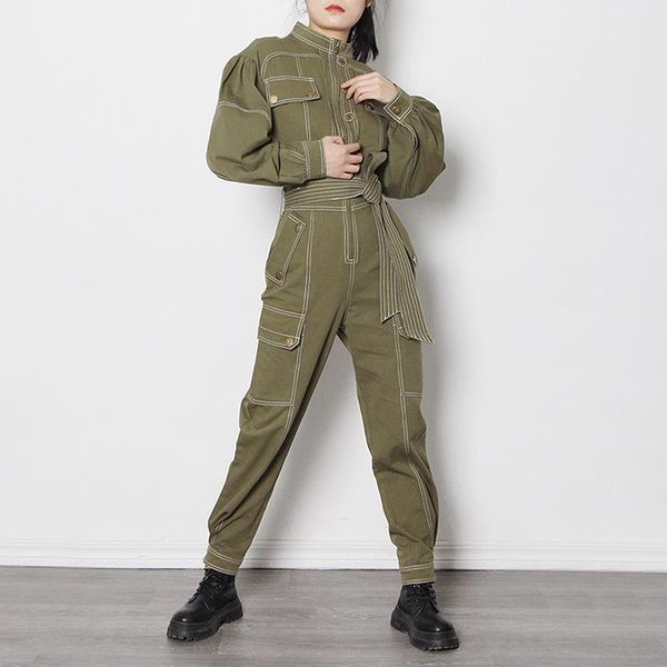 streetwear army green pocket bowknot lace casual jumpsuit women workwear 2021 long sleeve tight spring women's jumpsuits & rompers, Black;white
streetwear army green pocket bowknot lace casual jumpsuit women workwear 2021 long sleeve tight spring women's jumpsuits & rompers, Black;white