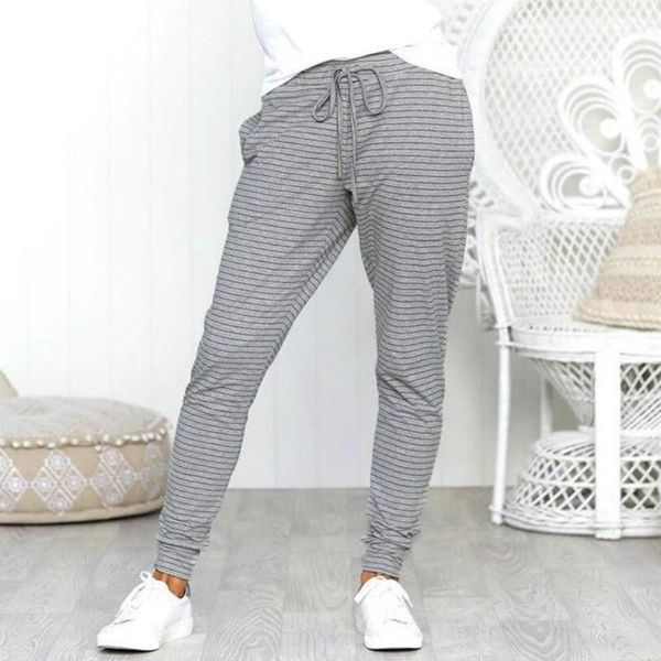fashion high waist pencil casual women pants trousers spring striped mid, Black;white
fashion high waist pencil casual women pants trousers spring striped mid, Black;white