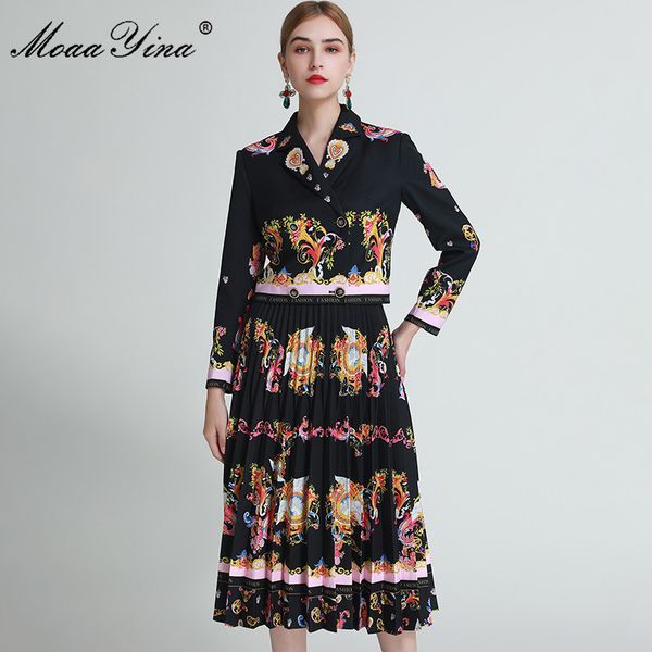 fashion set autumn turn-down collar long sleeve double breasted jacket +pleated skirt vintage print two-piece sets 210524, White
fashion set autumn turn-down collar long sleeve double breasted jacket +pleated skirt vintage print two-piece sets 210524, White