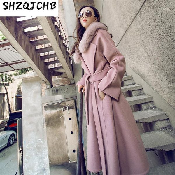 autumn winter wool coat women long slim double sided trench coats female real fur collar overcoat abrigos mujer l women's & blends, Black
autumn winter wool coat women long slim double sided trench coats female real fur collar overcoat abrigos mujer l women's & blends, Black
