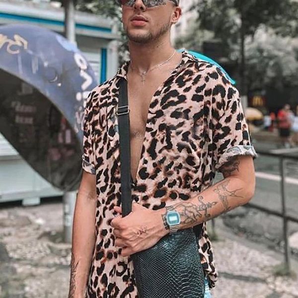 men's casual shirts men leopard printed shirt long sleeve v neck blouse camisa lace up irregular loose streetwear, White;black
men's casual shirts men leopard printed shirt long sleeve v neck blouse camisa lace up irregular loose streetwear, White;black