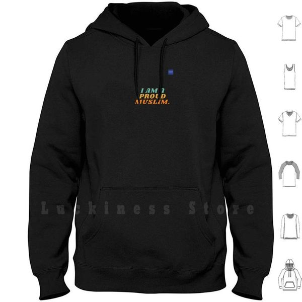muslim hoodies long sleeve identity fashion iman men's & sweatshirts, Black