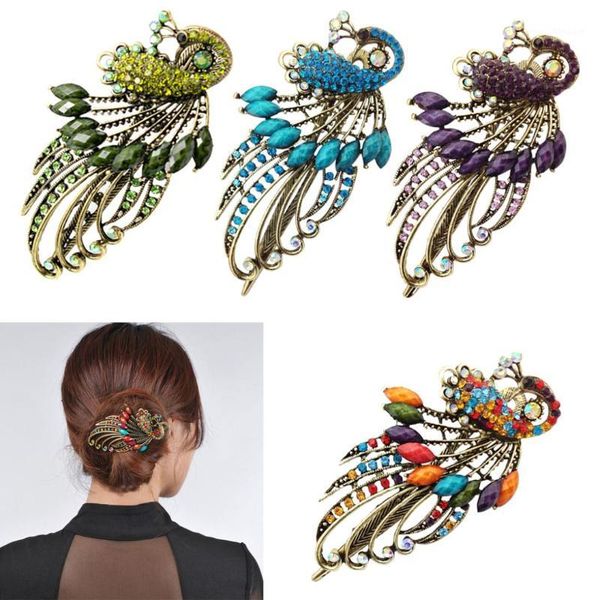 1pc metal headdress rhinestone retro peacock hair clip vintage claw grab clips styling tools women jewelry1
1pc metal headdress rhinestone retro peacock hair clip vintage claw grab clips styling tools women jewelry1