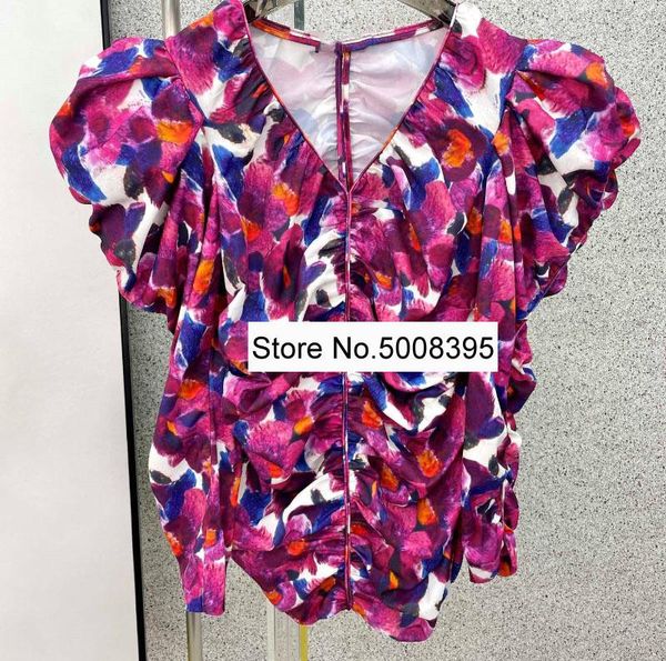 women's blouses & shirts woman floral print v-neck long sleeves puff shoulder blouse gathered detail fashion 2021ss, White
women's blouses & shirts woman floral print v-neck long sleeves puff shoulder blouse gathered detail fashion 2021ss, White