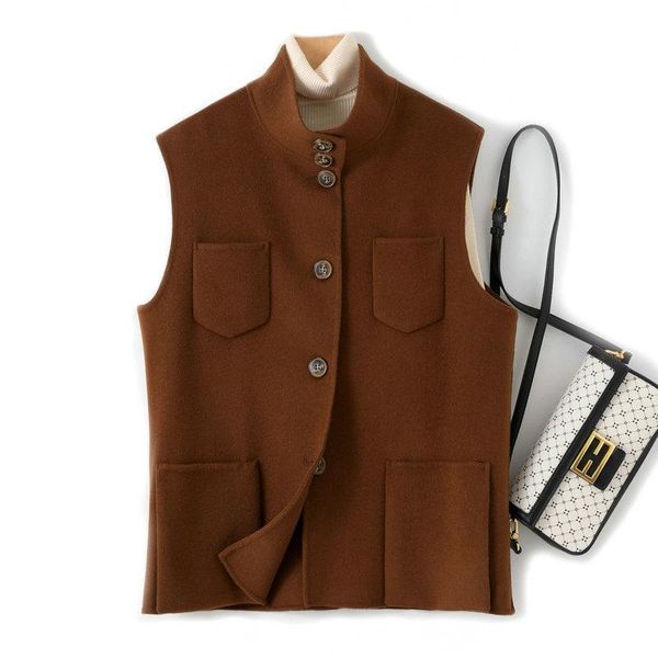 women's vests sleeveless double-faced fleece vest women fashion autumn 2021 woolen wild retro wool coat jacket, Black;white
women's vests sleeveless double-faced fleece vest women fashion autumn 2021 woolen wild retro wool coat jacket, Black;white
