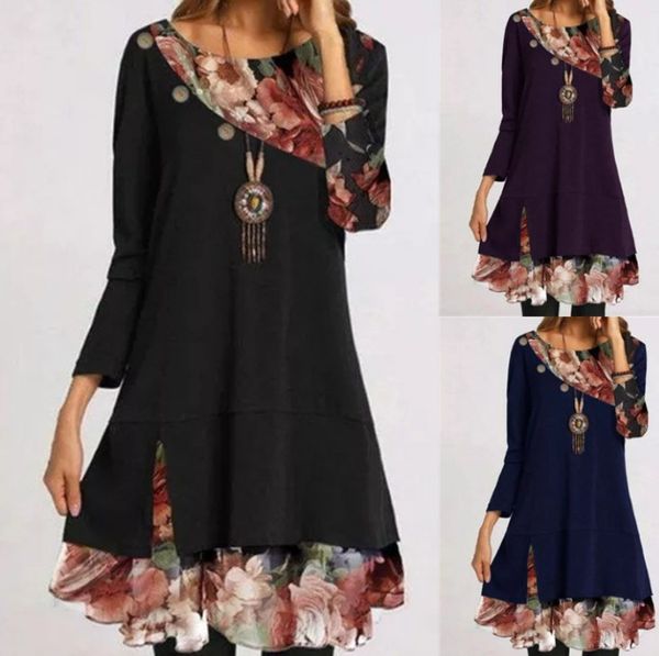 autumn vintage flower print a-line dress women elegant patchwork irregular casual o neck long sleeves vestidos dresses, Black;gray
autumn vintage flower print a-line dress women elegant patchwork irregular casual o neck long sleeves vestidos dresses, Black;gray