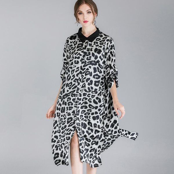 casual dresses asymsay women loose oversized 2021 fashion turn-down collar long big size leopard print dress al1334, Black;gray
casual dresses asymsay women loose oversized 2021 fashion turn-down collar long big size leopard print dress al1334, Black;gray