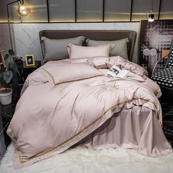 bedding sets 2021 four-piece simple cotton double household bed sheet quilt cover embroidered twill comfortable pink color
bedding sets 2021 four-piece simple cotton double household bed sheet quilt cover embroidered twill comfortable pink color