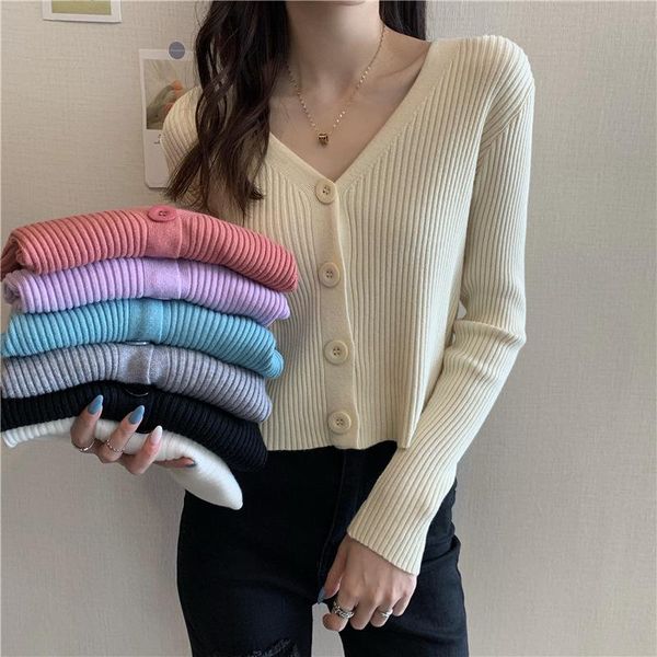 women's jackets short sweater slim cardigan jacket women's knit 2021 autumn long-sleeved outer, Black;brown
women's jackets short sweater slim cardigan jacket women's knit 2021 autumn long-sleeved outer, Black;brown
