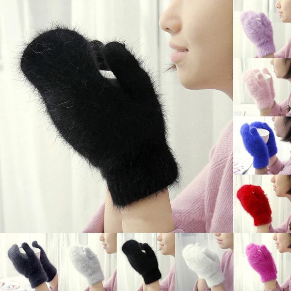 five fingers gloves wool female winter mittens fur full finger women girls christmas gift supplies, Blue;gray
five fingers gloves wool female winter mittens fur full finger women girls christmas gift supplies, Blue;gray