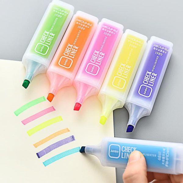 highlighters 6pcs/lot cute candy color highlighter pen water marker large capacity kawaii stationery school supplies, Black;red
highlighters 6pcs/lot cute candy color highlighter pen water marker large capacity kawaii stationery school supplies, Black;red