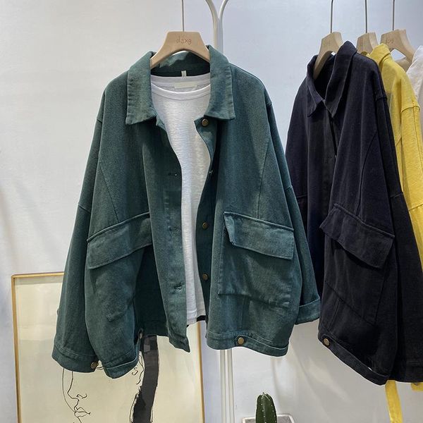 women's jackets casual jacket oversized safari style boyfriend big pockets long sleeve fashion lapel loose ulzzang outerwear 3pan, Black;brown
women's jackets casual jacket oversized safari style boyfriend big pockets long sleeve fashion lapel loose ulzzang outerwear 3pan, Black;brown