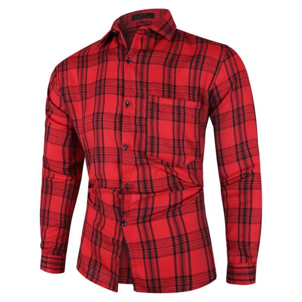 men's casual shirts plaid shirt autumn and winter color single-breasted slim fit long-sleeved with single pocket, White;black
men's casual shirts plaid shirt autumn and winter color single-breasted slim fit long-sleeved with single pocket, White;black