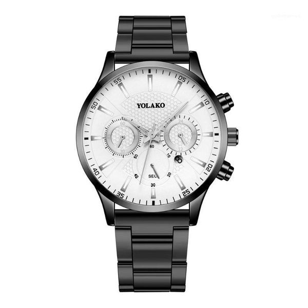 wristwatches men's watch luxury business stainless steel band quartz men white dial calendar fashion clock wristwatch relogio masculino, Slivery;brown
wristwatches men's watch luxury business stainless steel band quartz men white dial calendar fashion clock wristwatch relogio masculino, Slivery;brown