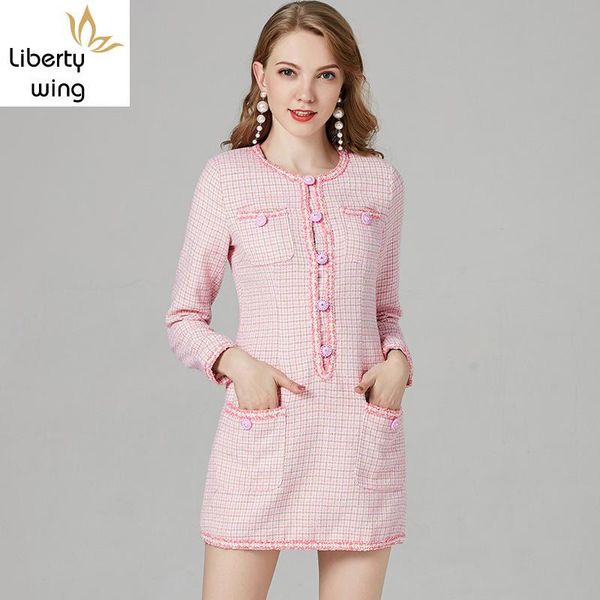 runway women tweed elegant ladies twill party dresses vintage single breasted a line long sleeve autumn dress casual, Black;gray
runway women tweed elegant ladies twill party dresses vintage single breasted a line long sleeve autumn dress casual, Black;gray