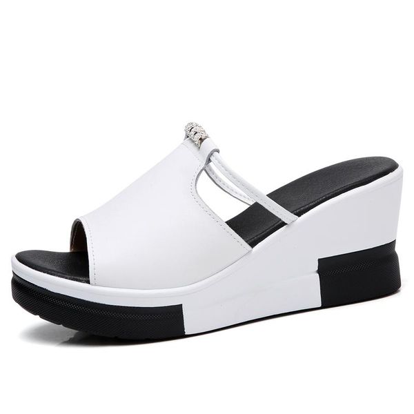 slippers women slipper sandals high heels wedges platform leather peep toe elegant female outside ladies summer shoes, Black
slippers women slipper sandals high heels wedges platform leather peep toe elegant female outside ladies summer shoes, Black