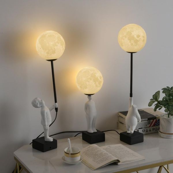 table lamps modern led 3d printing moon lights for bedroom bedside lamp nordic living room decor study desk decoration
table lamps modern led 3d printing moon lights for bedroom bedside lamp nordic living room decor study desk decoration