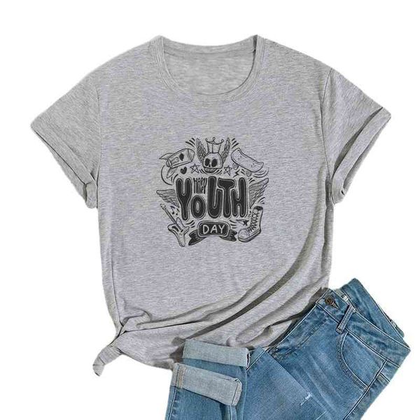 2021 summer new round neck women's personalized skull print loose short sleeve t-shirt, White;black
2021 summer new round neck women's personalized skull print loose short sleeve t-shirt, White;black