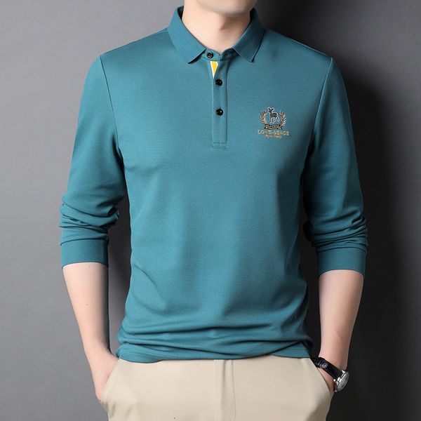 2021 spring and autumn polo shirt busins casual embroidery bottomed shirt men's fashion brand long sleeve lapel t-shirt, White;black
2021 spring and autumn polo shirt busins casual embroidery bottomed shirt men's fashion brand long sleeve lapel t-shirt, White;black
