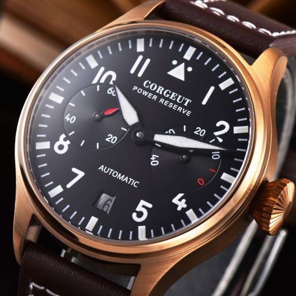 corgeut 42mm automatic mechanical watches sport men's power reserve luminous waterproof date man wrist watch male clock wristwatches, Slivery;brown
corgeut 42mm automatic mechanical watches sport men's power reserve luminous waterproof date man wrist watch male clock wristwatches, Slivery;brown