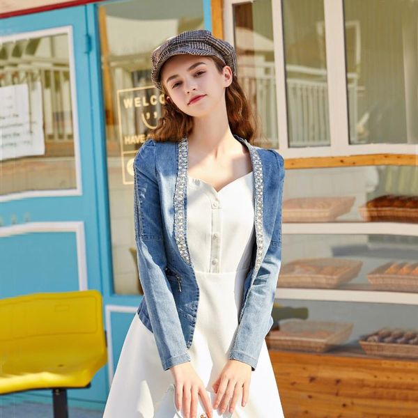 women's jackets women large v-collar drill full sleeve denim jacket 6993, Black;brown
women's jackets women large v-collar drill full sleeve denim jacket 6993, Black;brown