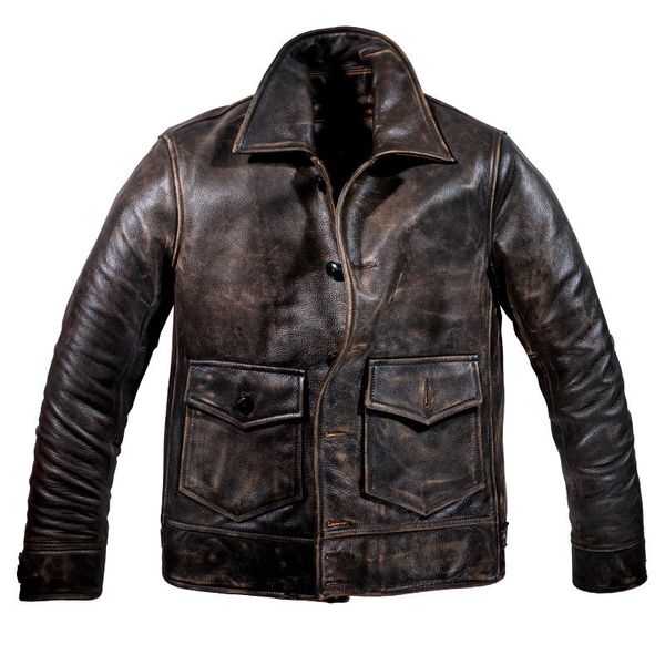 men's leather & faux 2021 retro brown american style biker's genuine jacket men plus size 4xl real natural cowhide slim fit motorc, Black
men's leather & faux 2021 retro brown american style biker's genuine jacket men plus size 4xl real natural cowhide slim fit motorc, Black