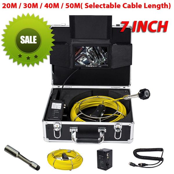 cameras 7"lcd pipe inspection camera 1000 tvl 23mm lens 12pcs white led lights 20m fiberglass cable industrial sewer drain endoscope
cameras 7"lcd pipe inspection camera 1000 tvl 23mm lens 12pcs white led lights 20m fiberglass cable industrial sewer drain endoscope