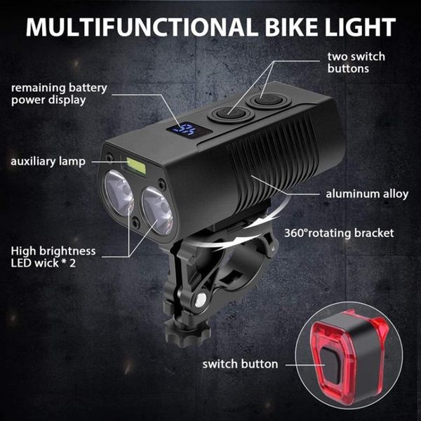 bike bicycle usb cob led t6 lamp cycle front light five lighting modes ipx6 waterproof 1300 lumens mtb tools accessories lights
bike bicycle usb cob led t6 lamp cycle front light five lighting modes ipx6 waterproof 1300 lumens mtb tools accessories lights