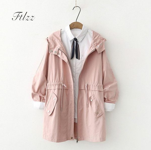 women's trench coats 2021 spring autumn women coat casual hooded zipper medium long female black overcoat harajuku windbreaker, Tan;black
women's trench coats 2021 spring autumn women coat casual hooded zipper medium long female black overcoat harajuku windbreaker, Tan;black