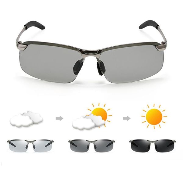 sunglasses pochromic men polarized driving chameleon glasses male change color day night vision eyewear, White;black
sunglasses pochromic men polarized driving chameleon glasses male change color day night vision eyewear, White;black