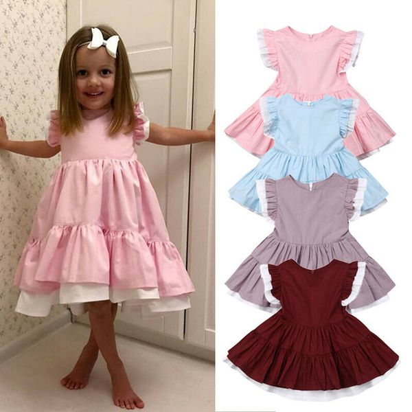 summer princess infant kid baby girl 1-6y party dress ruffles sleeve solid knee-length tutu dress 5 colors, White
summer princess infant kid baby girl 1-6y party dress ruffles sleeve solid knee-length tutu dress 5 colors, White