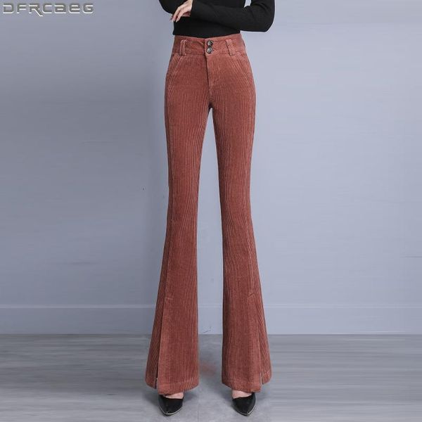 women's pants & capris fashion korean style skinny flare women autumn and winter solid corduroy femme high waist bodycon ladies trouser, Black;white
women's pants & capris fashion korean style skinny flare women autumn and winter solid corduroy femme high waist bodycon ladies trouser, Black;white