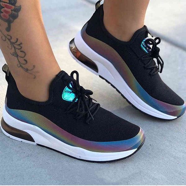 women lace up sneaker 2020 woman casual mesh spring autumn women's breathable ladies comfortable female vulcanize shoe plus size, Black 
women lace up sneaker 2020 woman casual mesh spring autumn women's breathable ladies comfortable female vulcanize shoe plus size, Black