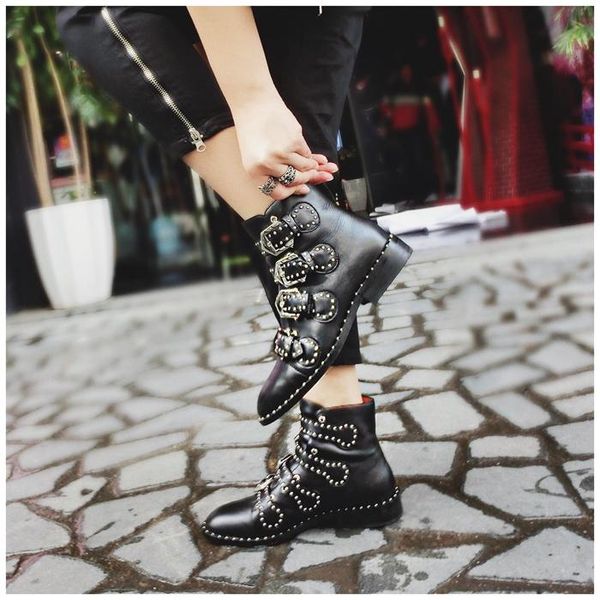 boots design black leather buckle ankle crystal round toe low heel party dress shoes
boots design black leather buckle ankle crystal round toe low heel party dress shoes