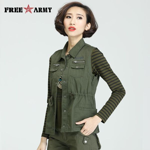 women's vests rmy brand vest sleeveless female military jacket coats plus size for ladies outerwear women, Black;white
women's vests rmy brand vest sleeveless female military jacket coats plus size for ladies outerwear women, Black;white