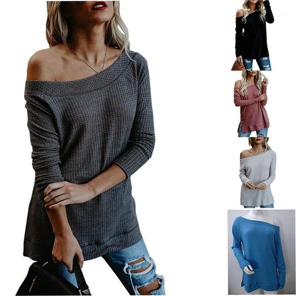 women's sweaters female knitwear sweater one shoulder pullover split womens plus size jumpers oversized beige long sleeve, White;black
women's sweaters female knitwear sweater one shoulder pullover split womens plus size jumpers oversized beige long sleeve, White;black