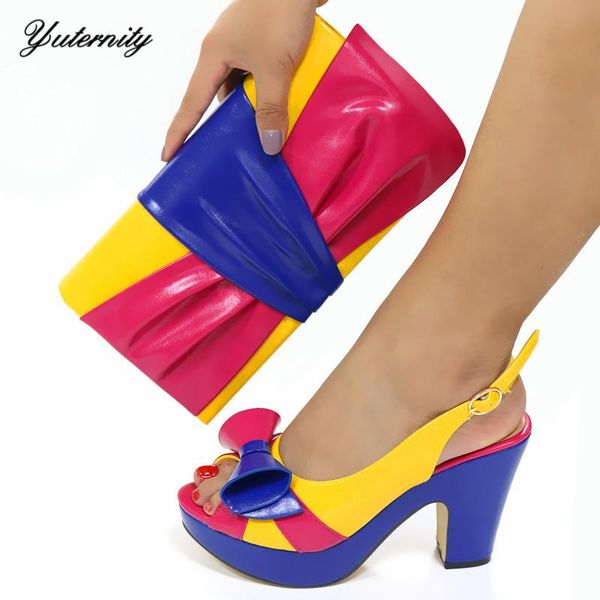 dress shoes arrival double color woman and bags set for wedding party african summer pu leather high heels bag, Black
dress shoes arrival double color woman and bags set for wedding party african summer pu leather high heels bag, Black
