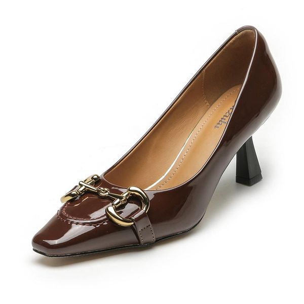 dress shoes french style women's pumps designer ladies square toe shallow 7 cm heels female wedding party office work, Black
dress shoes french style women's pumps designer ladies square toe shallow 7 cm heels female wedding party office work, Black